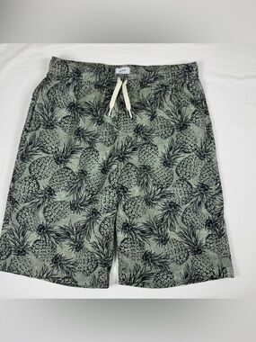 Old navy Pineapple Print Drawstring Shorts - Sage Green & Black(173)